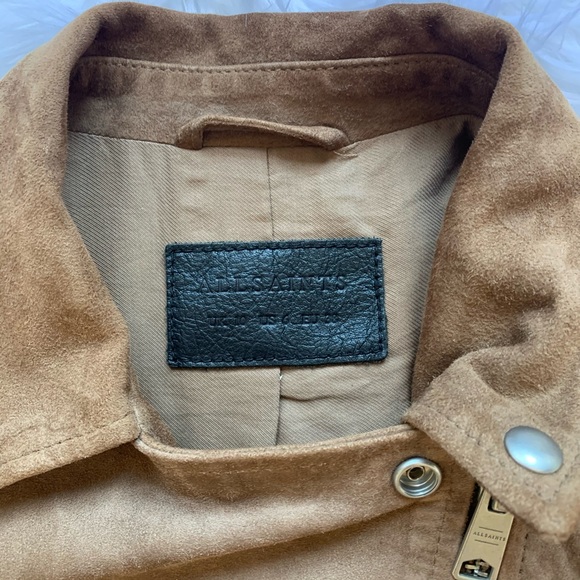 All Saints Chine Suede Jacket - Picture 3 of 15